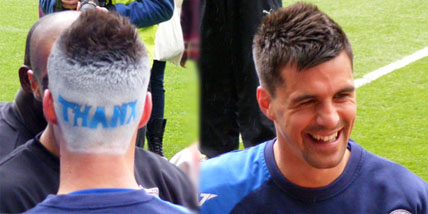 Paul Scharner 'THANX' haircut