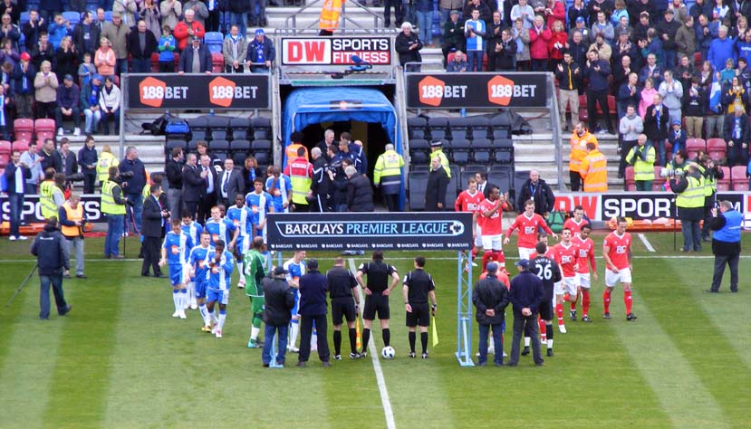 Teams emerge from the tunnel