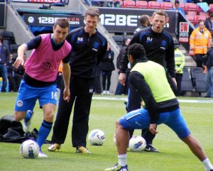 Jones, McCarthur and Beausejour training