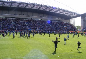 Wigan v Wolves pitch invasion