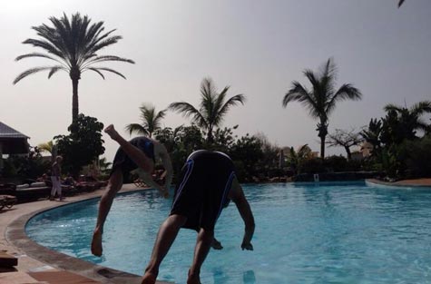 Franco Di Santo swimming pool