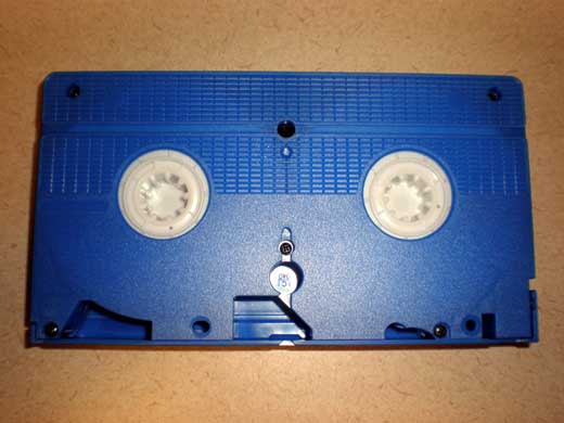Blue VHS tape