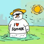 Snowman in summer