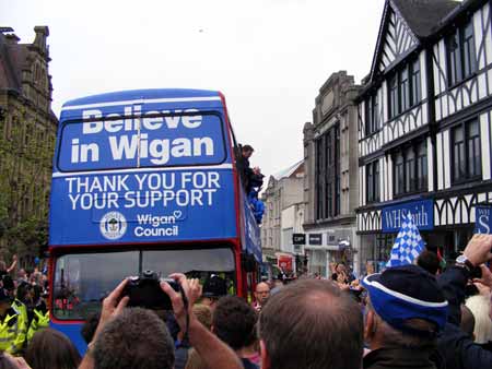 Wigan Athletic parade bus