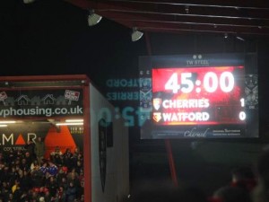 AFCB Cherry Chimes Bournemouth v Watford scoreboard
