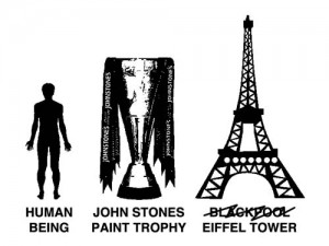 John Stones Paint trophy is massive