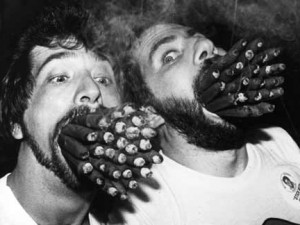 Smoking cigars
