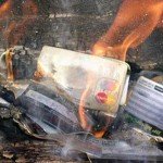 Melting credit cards