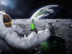 A beer on the moon