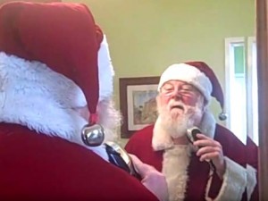Santa Caldwell shaving beard