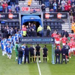 Teams emerge from the tunnel